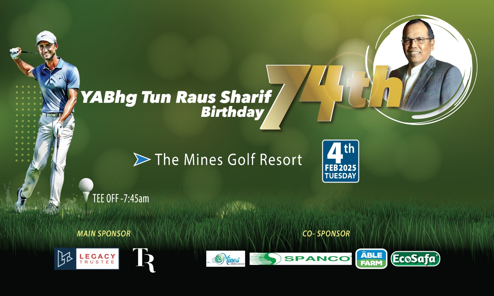 YABhg Tun Raus Sharif 74th Birthday Golf
